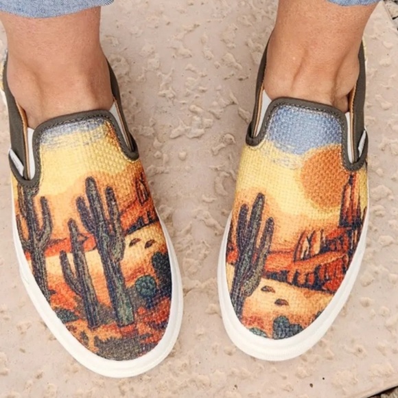 Vans sneakers NEW cactus southwestern men’s 5.5 women’s 7 NEW cali tapestry - Picture 1 of 6